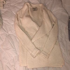 White/Cream Long Abercrombie Cardigan